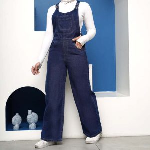 شلوار پیشبندی جین مدل بگ