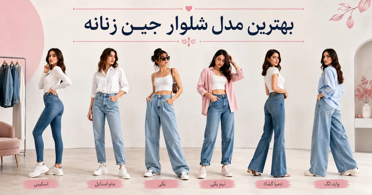 بهترین مدل شلوار جین زنانه؛ ۷ مدل برای استایل‌های مختلف